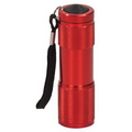 Flashlight - 9 Led with Black Strap- Red